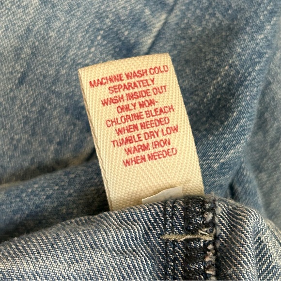 Mossimo Supply Co Y2K Denim Maxi Skirt Classic 90's Factory Fading Women's 3 - Picture 8 of 11